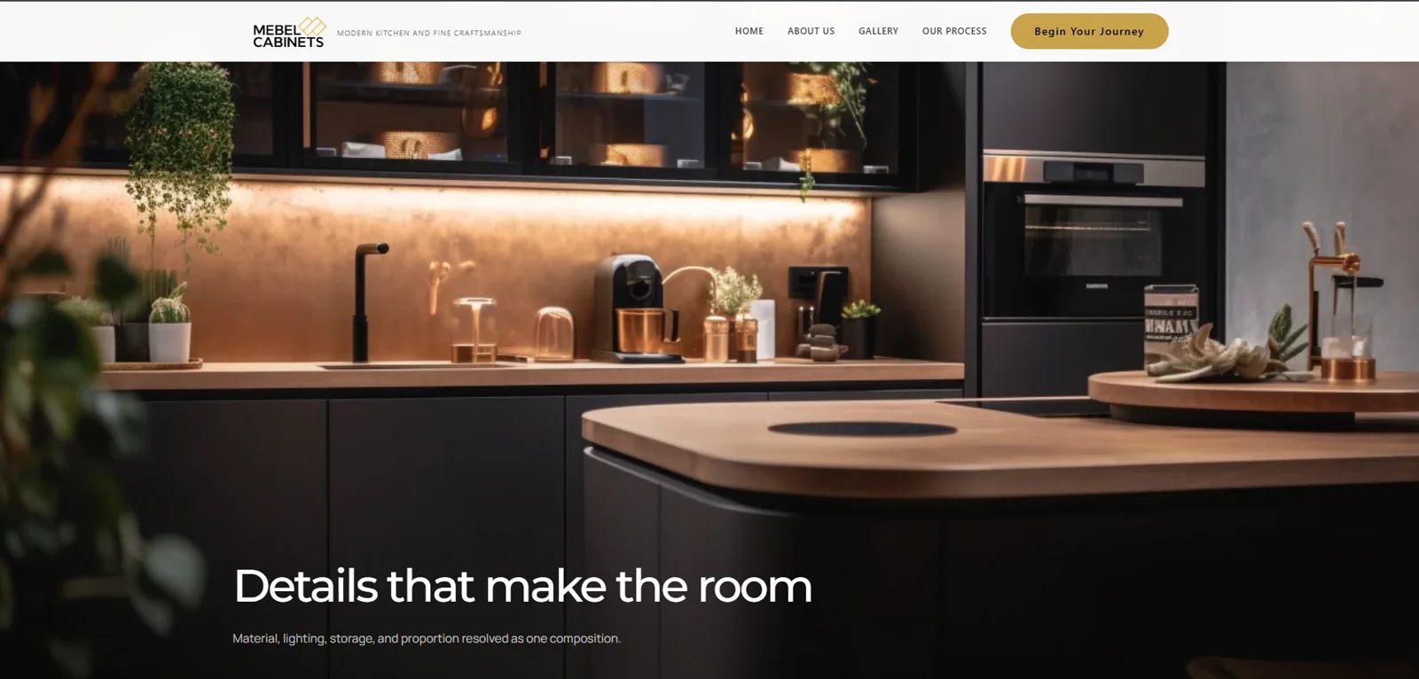 Projekt strony internetowej Mebel Cabinets