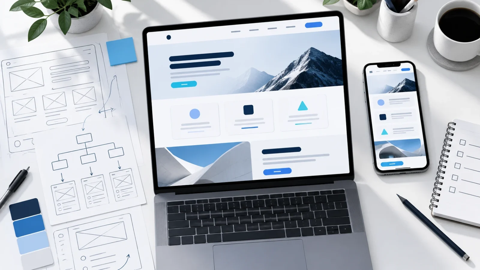 Projekt UX/UI strony: od potrzeb do układu