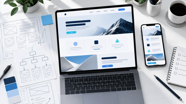 Projekt UX/UI strony: od potrzeb do układu