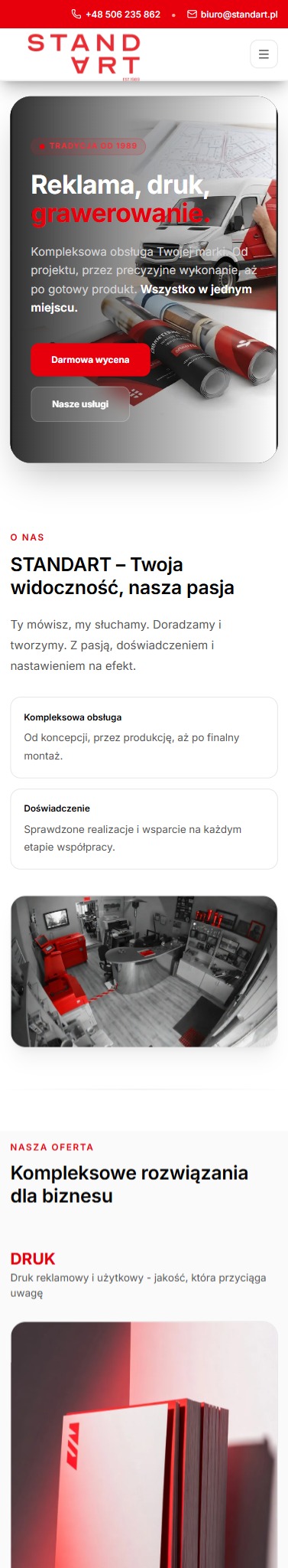 Standart-mobile - fragment witryny