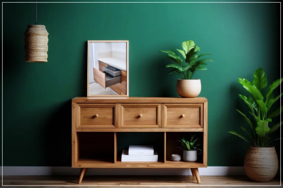 Plakat w ramie — zielona ściana — ujęcie 2